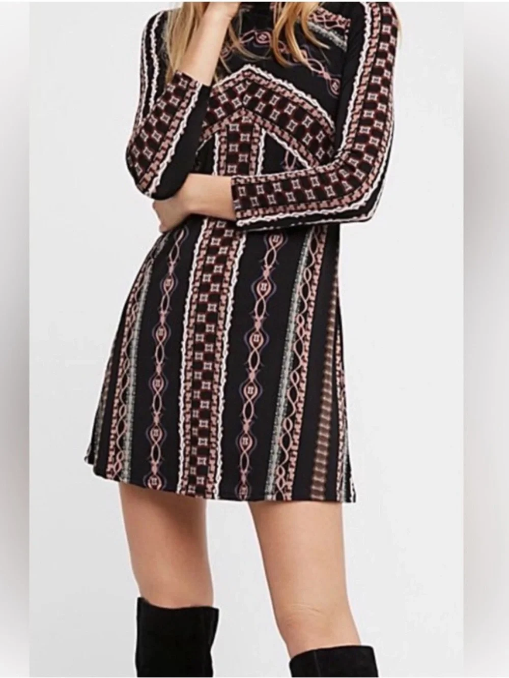 New with tags Free People Stella Black Mini Dress size large